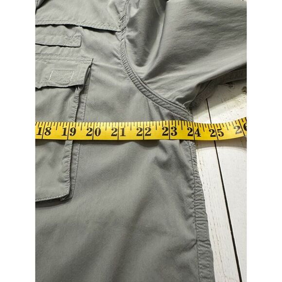 Gander Mountain Grey Outdoor Shirt Button Down Men's L Long Sleeve Small Flaw - Picture 4 of 10